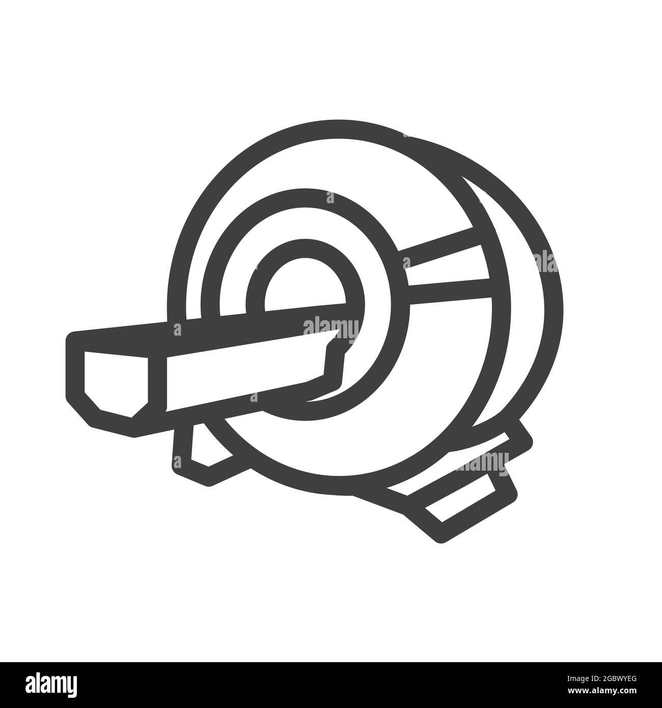 Icône d'acquisition IRM ou CAT pour la tomodensitométrie ou les idées de technologie CT Illustration de Vecteur