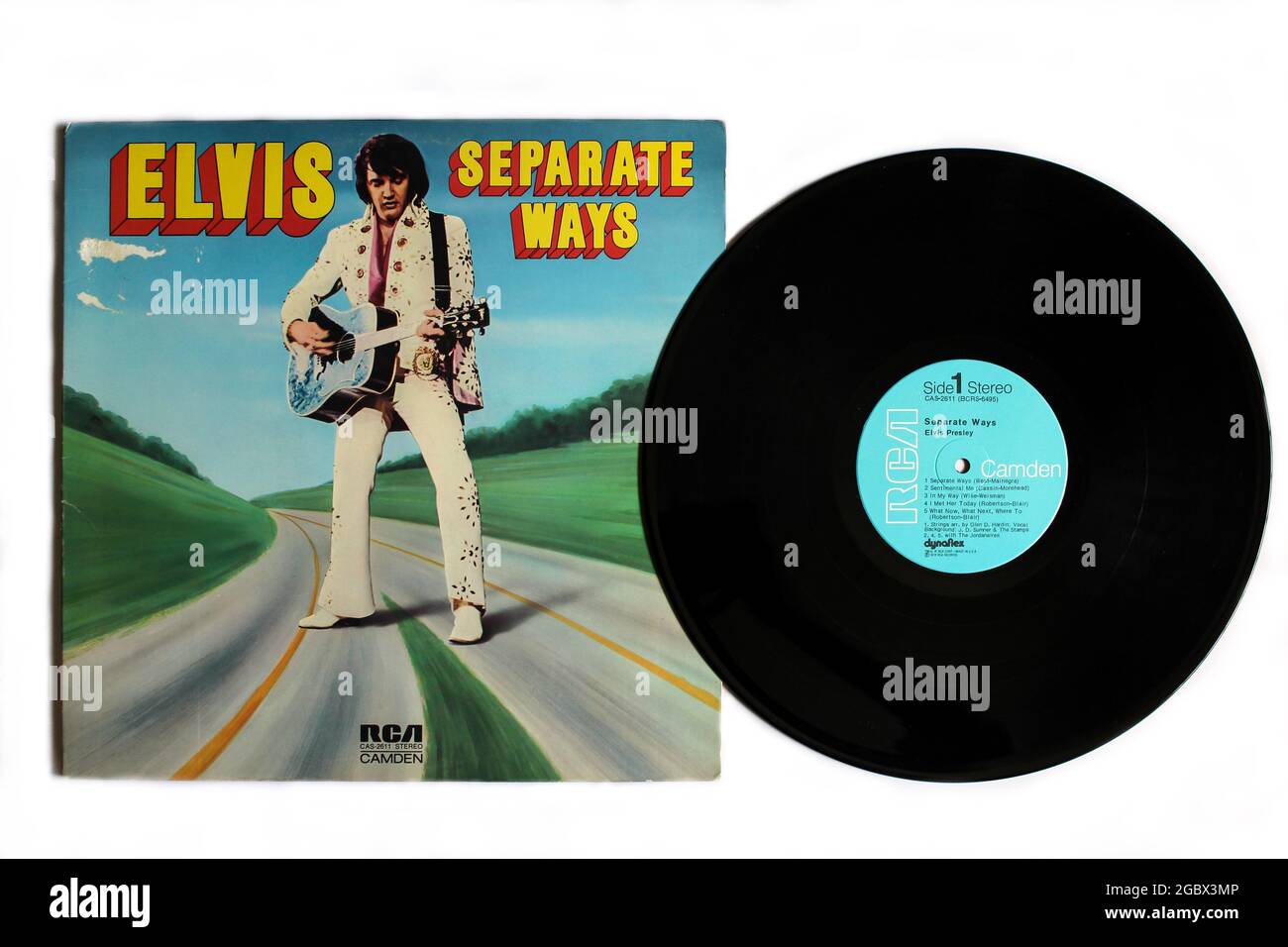 Artiste rock et gospel, album de musique Elvis sur disque vinyle LP. Intitulé : couverture de l'album de manières séparées Banque D'Images
