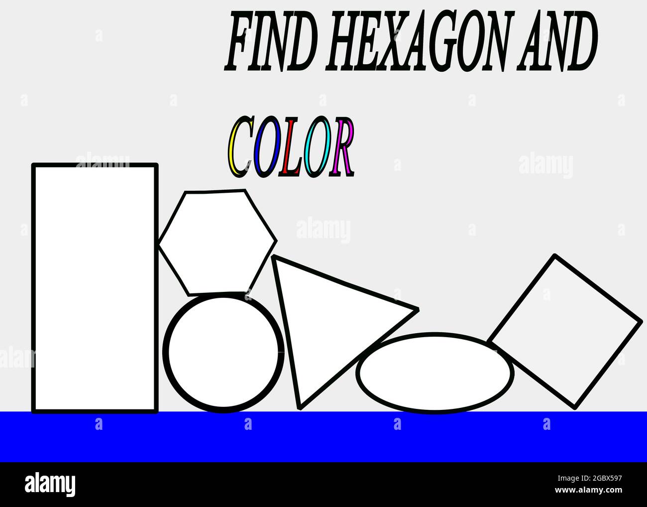 Dessinez ou colorez les formes mathématiques ou la formation en trigonométrie pour les enfants en ligne Banque D'Images