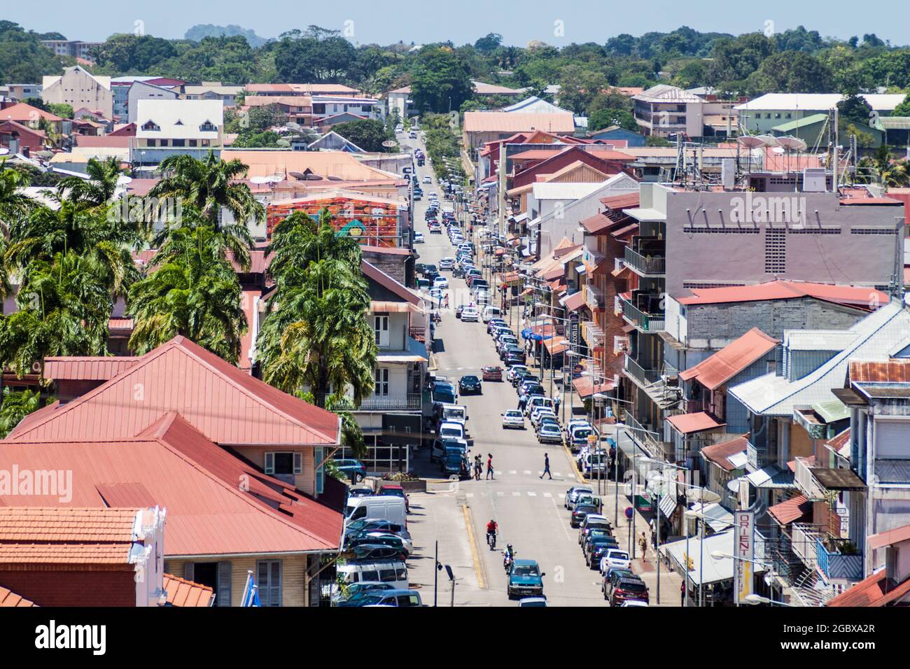 Vue aérienne de Cayenne, capitale de la Guyane française Photo Stock - Alamy
