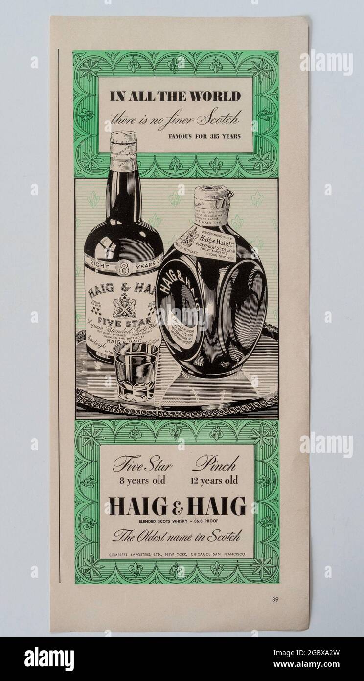 Publicité du magazine Vintage Life, numéro du 6 juillet 1942, États-Unis Banque D'Images