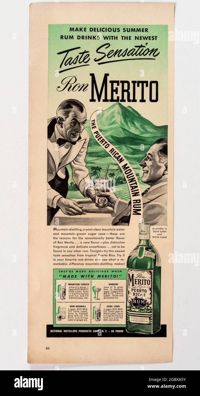 Publicité du magazine Vintage Life, numéro du 6 juillet 1942, États-Unis Banque D'Images