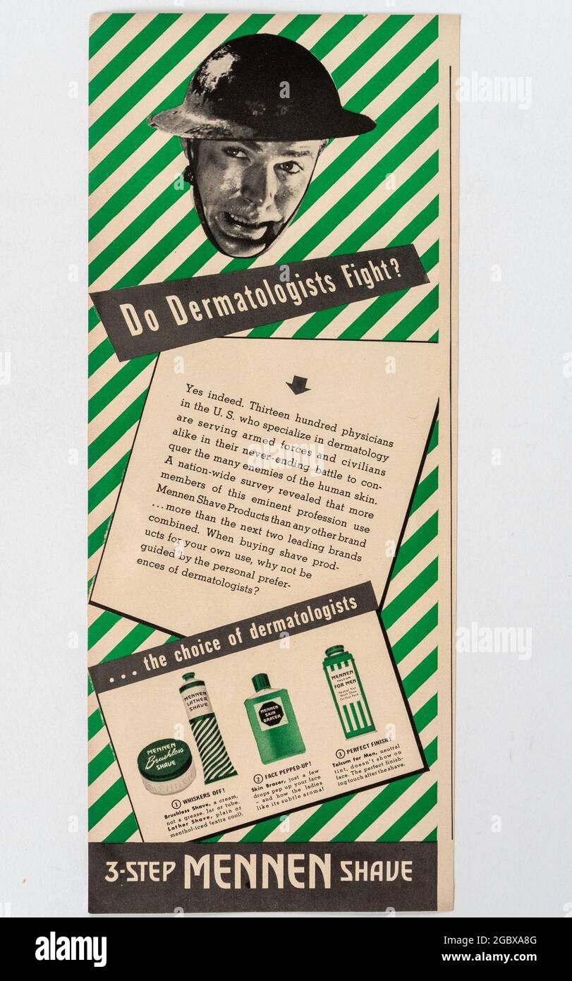 Publicité du magazine Vintage Life, numéro du 6 juillet 1942, États-Unis Banque D'Images