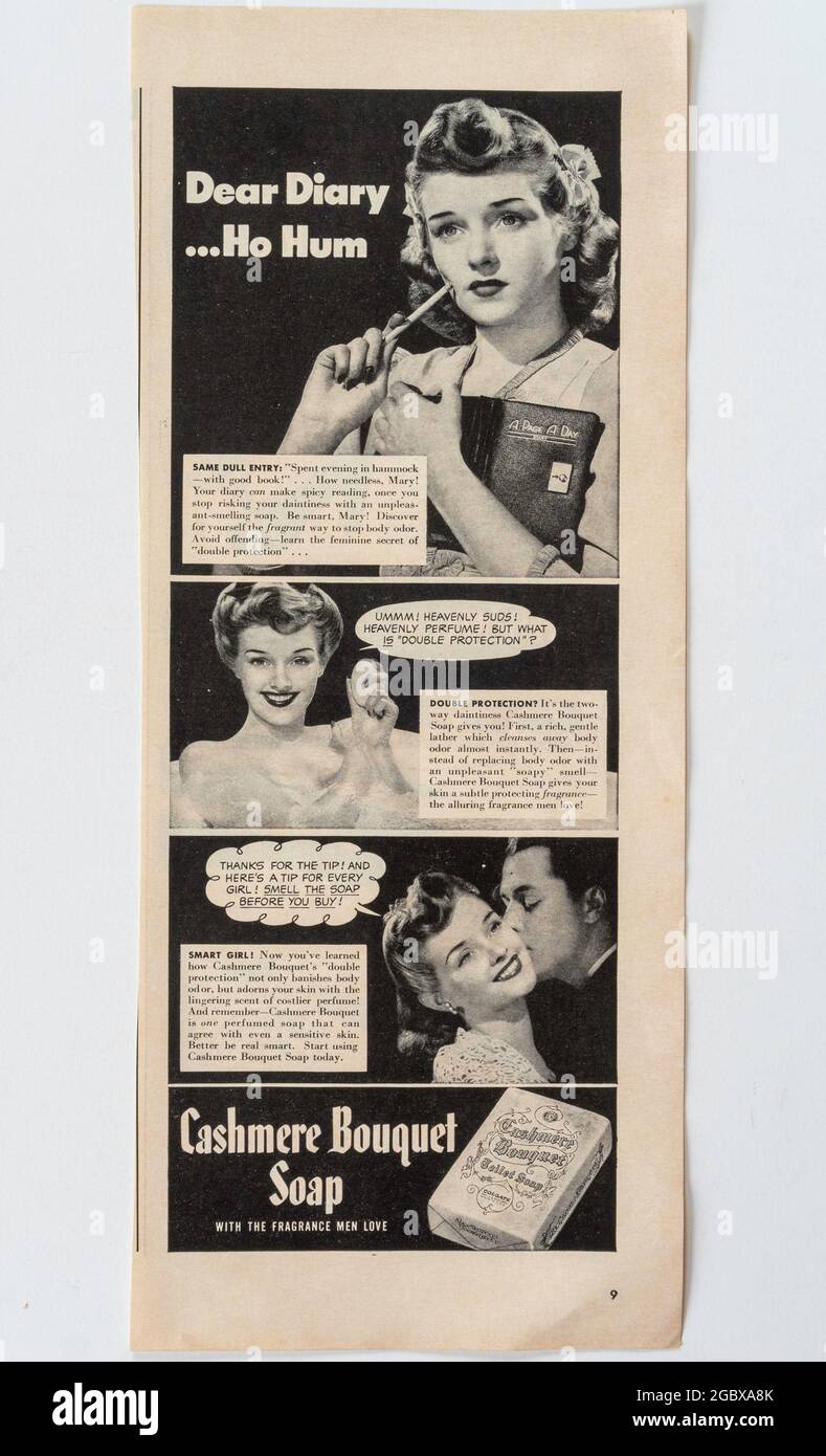 Publicité du magazine Vintage Life, numéro du 6 juillet 1942, États-Unis Banque D'Images