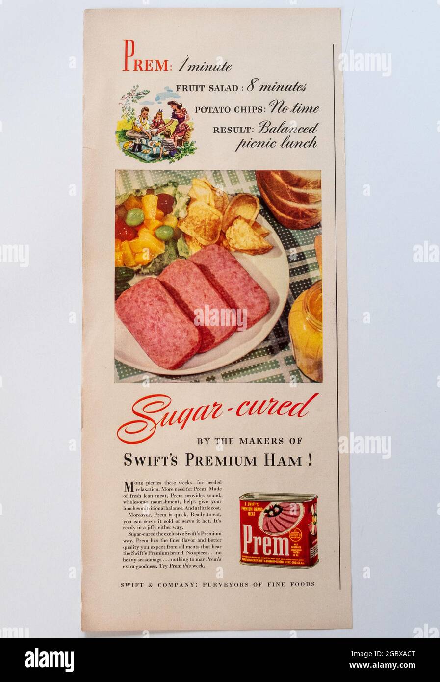 Publicité du magazine Vintage Life, numéro du 6 juillet 1942, États-Unis Banque D'Images