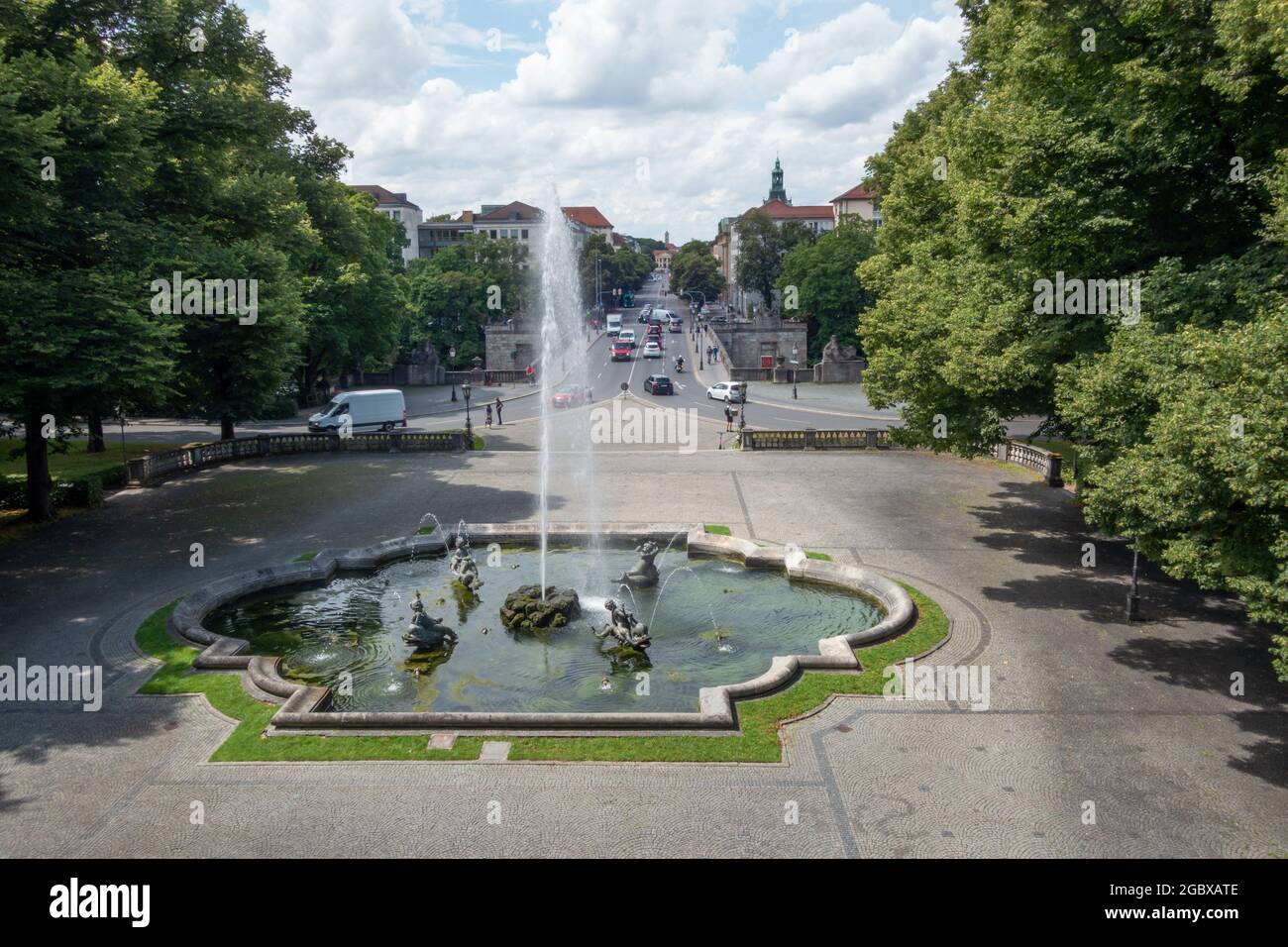 Monument de la paix et terrasse Prinzregent-Luitpold à Munich, Allemagne. Banque D'Images