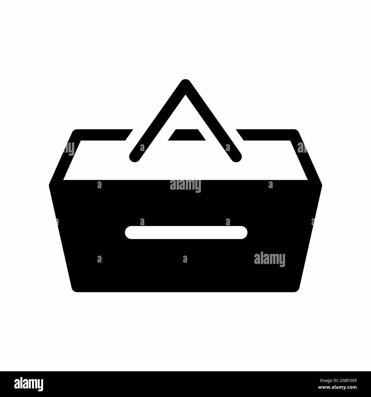 Motif vectoriel du panier-repas - style noir Illustration de Vecteur