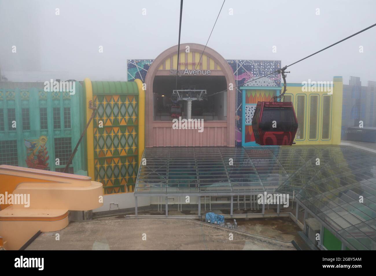 GENTING HIGHLAND, MALAISIE - 22 NOVEMBRE 2019. Le téléphérique d'Awana Skyway, l'une des attractions les plus populaires de Genting Highland, offre une méthode de Banque D'Images