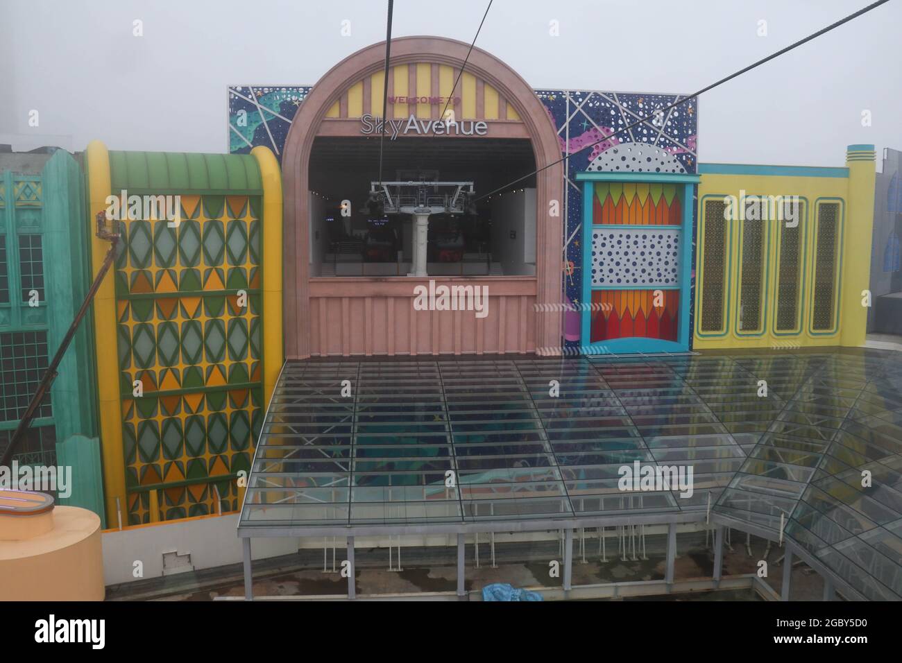 GENTING HIGHLAND, MALAISIE - 22 NOVEMBRE 2019. Le téléphérique d'Awana Skyway, l'une des attractions les plus populaires de Genting Highland, offre une méthode de Banque D'Images