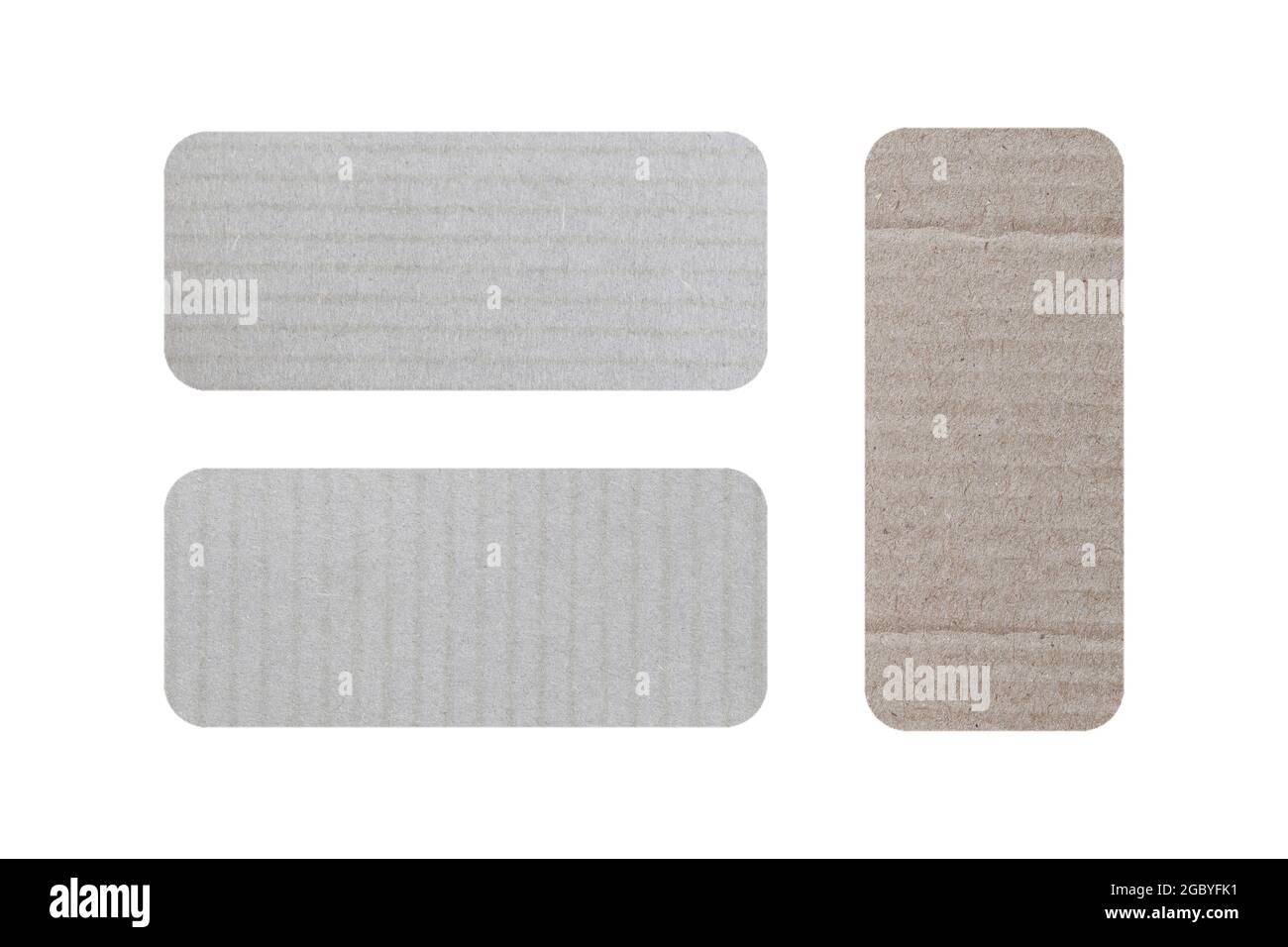 Ensemble de géométrie avec carton gris isolé sur fond blanc pour la conception dans votre concept de travail. Banque D'Images