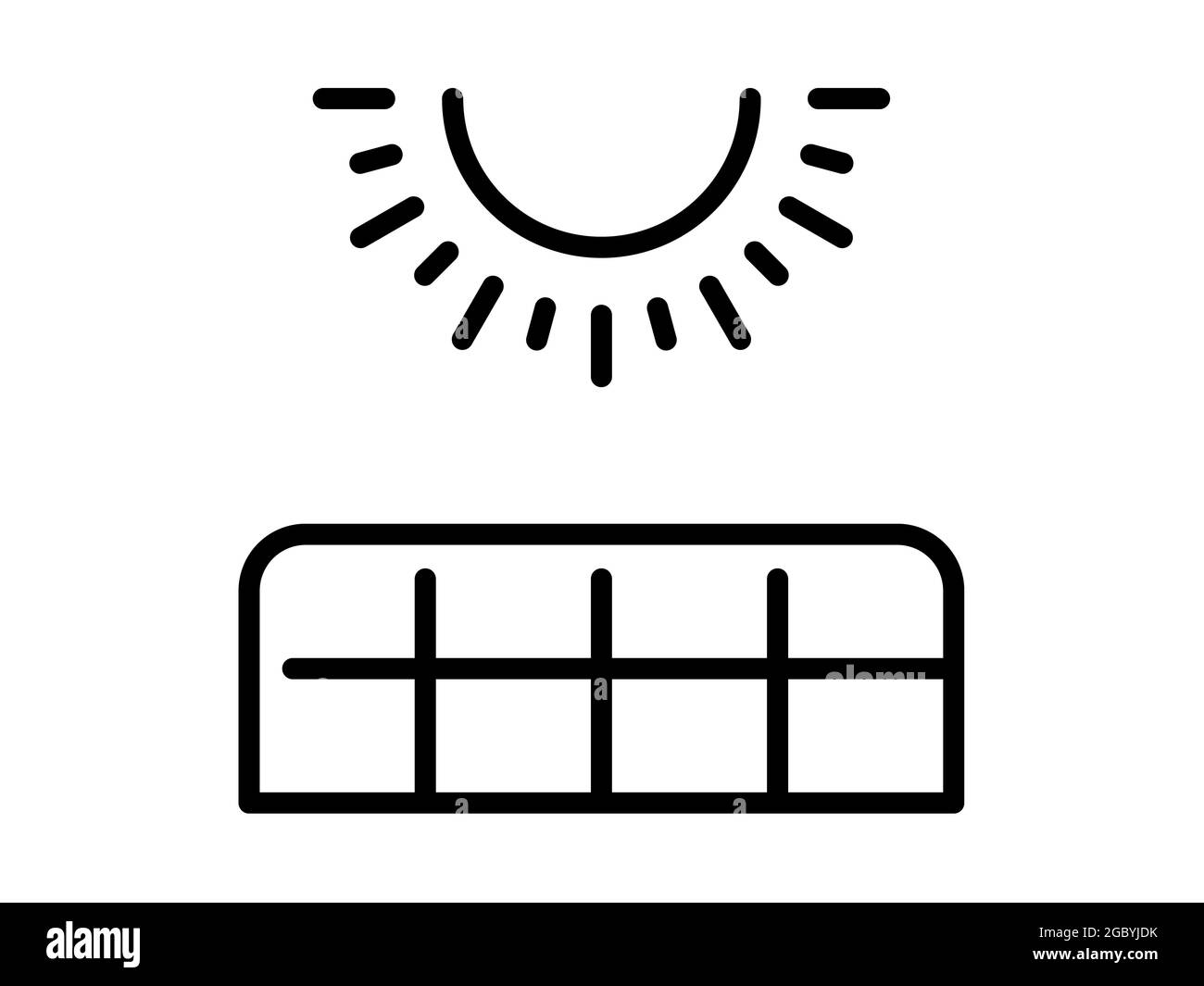 panneau d'énergie solaire énergie solaire renouvelable durabilité unique icône isolée avec illustration vectorielle de style vectoriel Banque D'Images