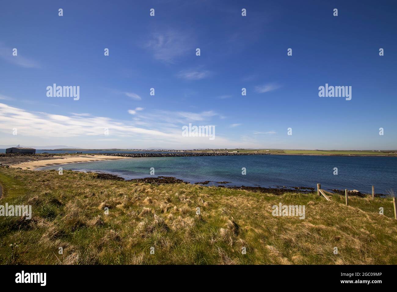 Les barrières de Churchill à Orkney, en Écosse, au Royaume-Uni Banque D'Images