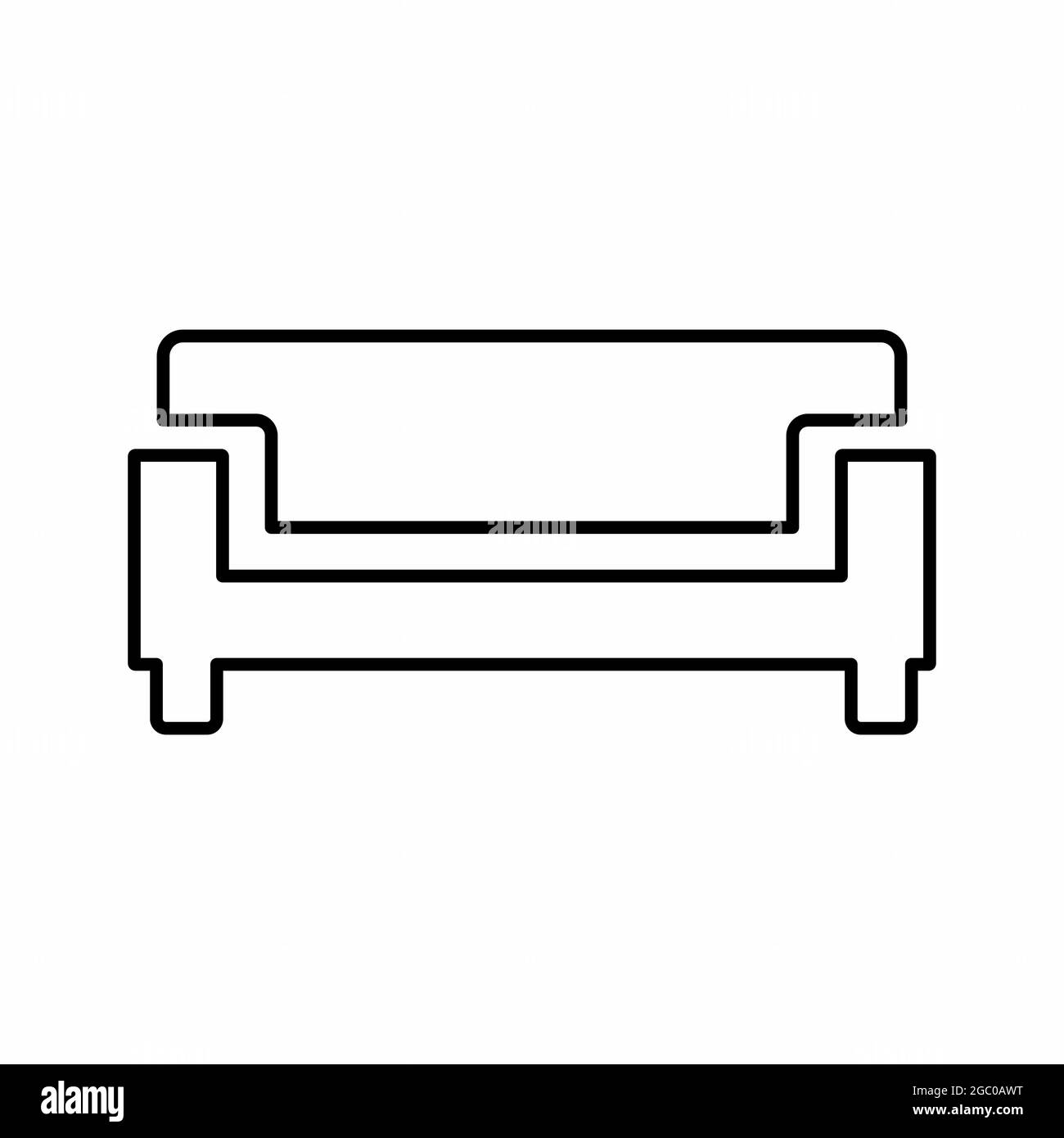 Illustration vectorielle de deux sièges - style de ligne - illustration simple. Contour modifiable. Modèle de conception vector.Outline style design.Vector Graphic illustrati Illustration de Vecteur