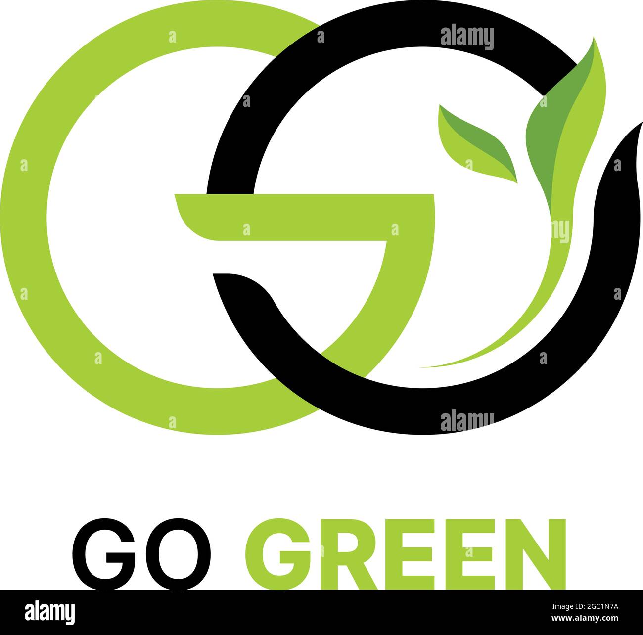 Logo Go Green minimal Illustration de Vecteur