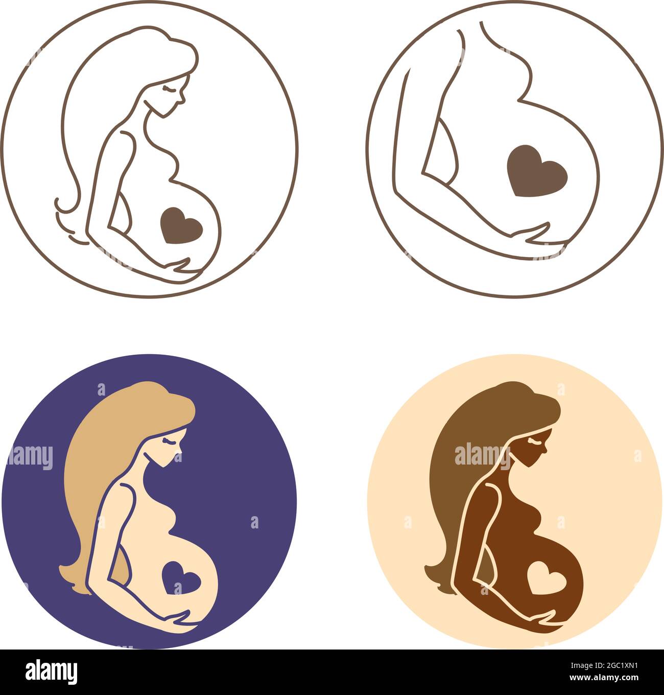 African woman baby icon vector Banque d'images vectorielles - Alamy