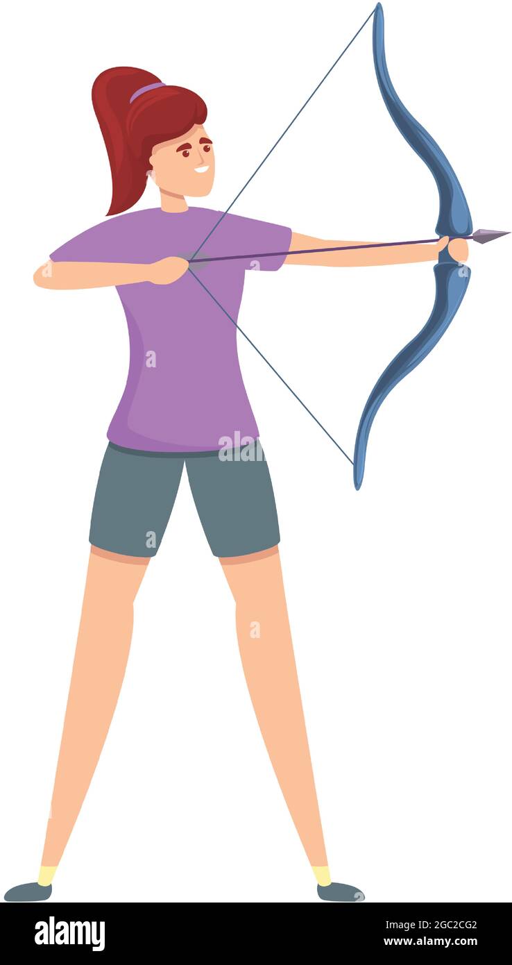 Medieval character archer cartoon icon Banque d'images vectorielles Alamy