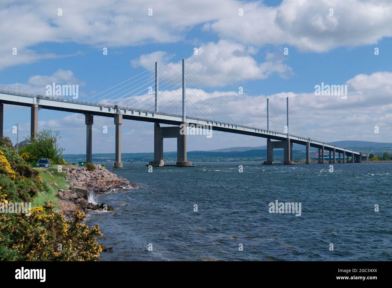 Pont Kessock transportant la route A9, Inverness Banque D'Images