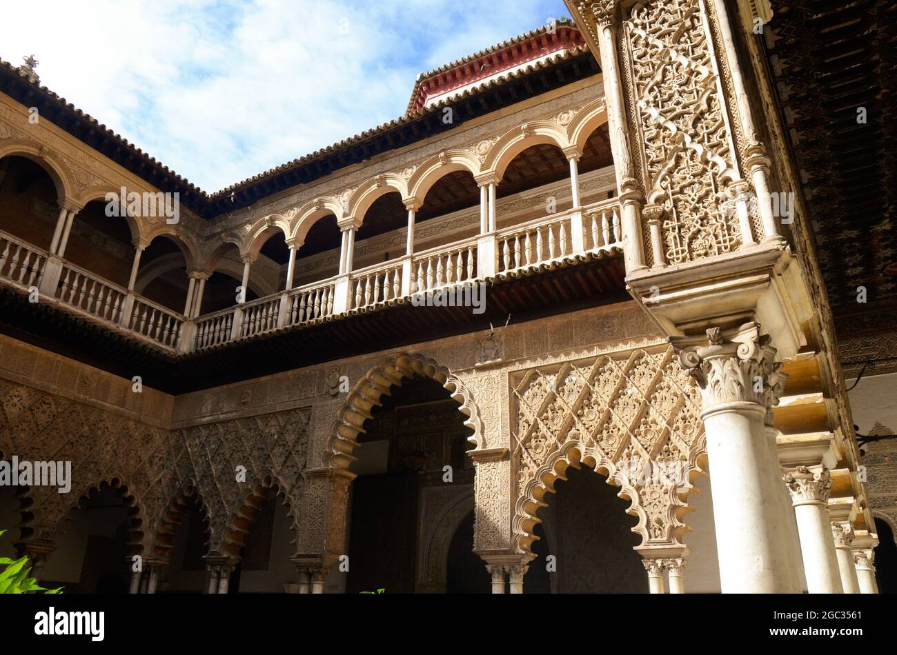 L'Alcázars royal de Séville, communément appelé l'Alcázar de Séville, est un palais royal de Séville, en Espagne Banque D'Images