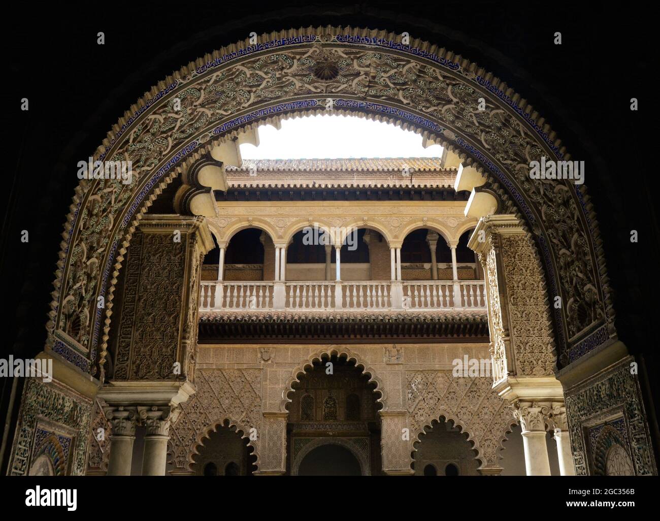 L'Alcázars royal de Séville, communément appelé l'Alcázar de Séville, est un palais royal de Séville, en Espagne Banque D'Images