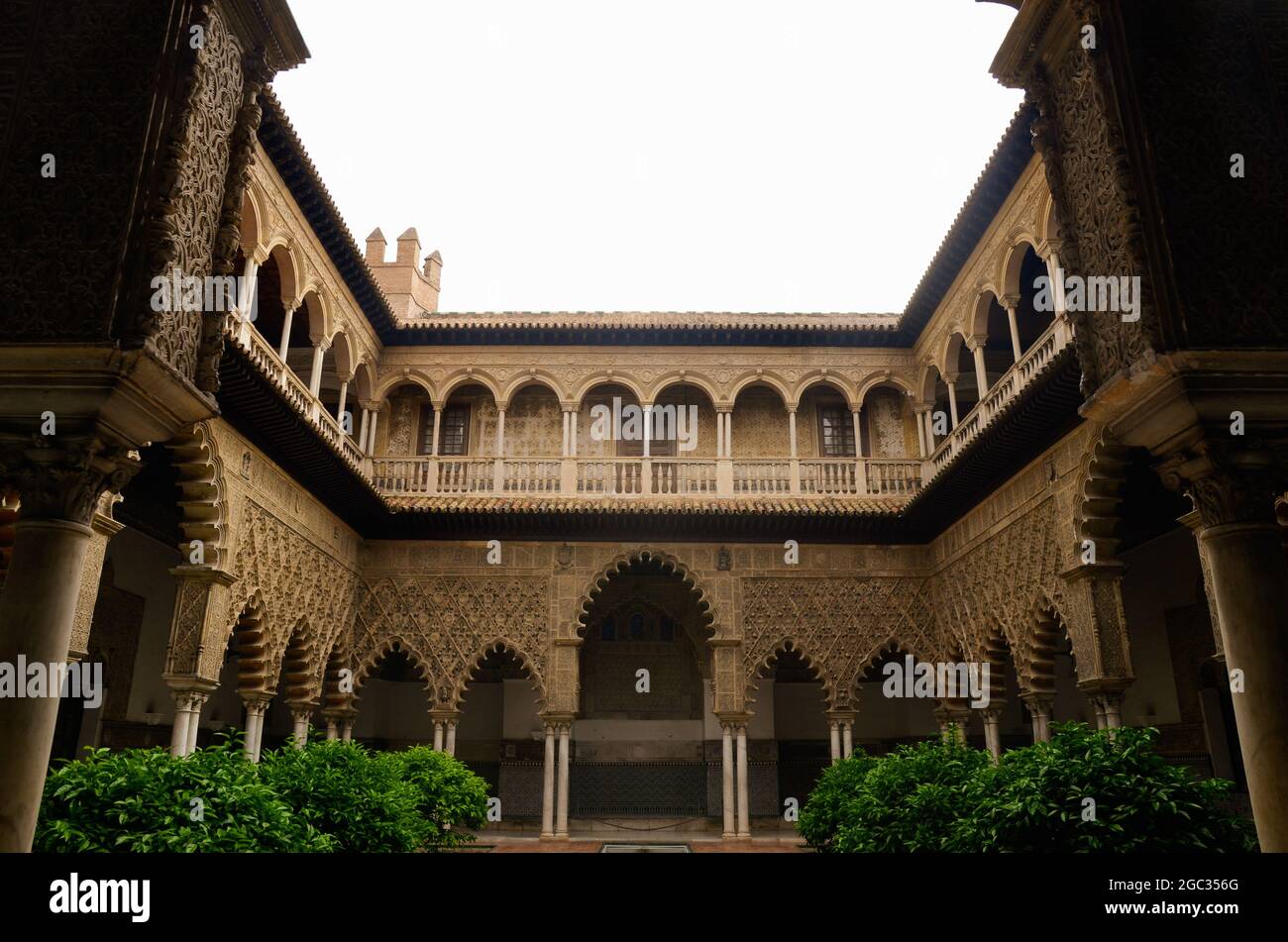 L'Alcázars royal de Séville, communément appelé l'Alcázar de Séville, est un palais royal de Séville, en Espagne Banque D'Images