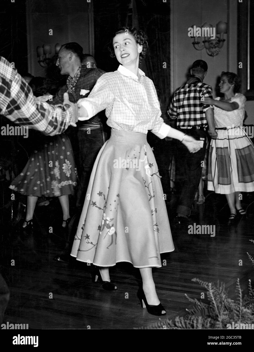 Danse de la place de la princesse Elizabeth à la réception de la Maison du gouvernement d'Ottawa. 12 octobre 1951 Banque D'Images
