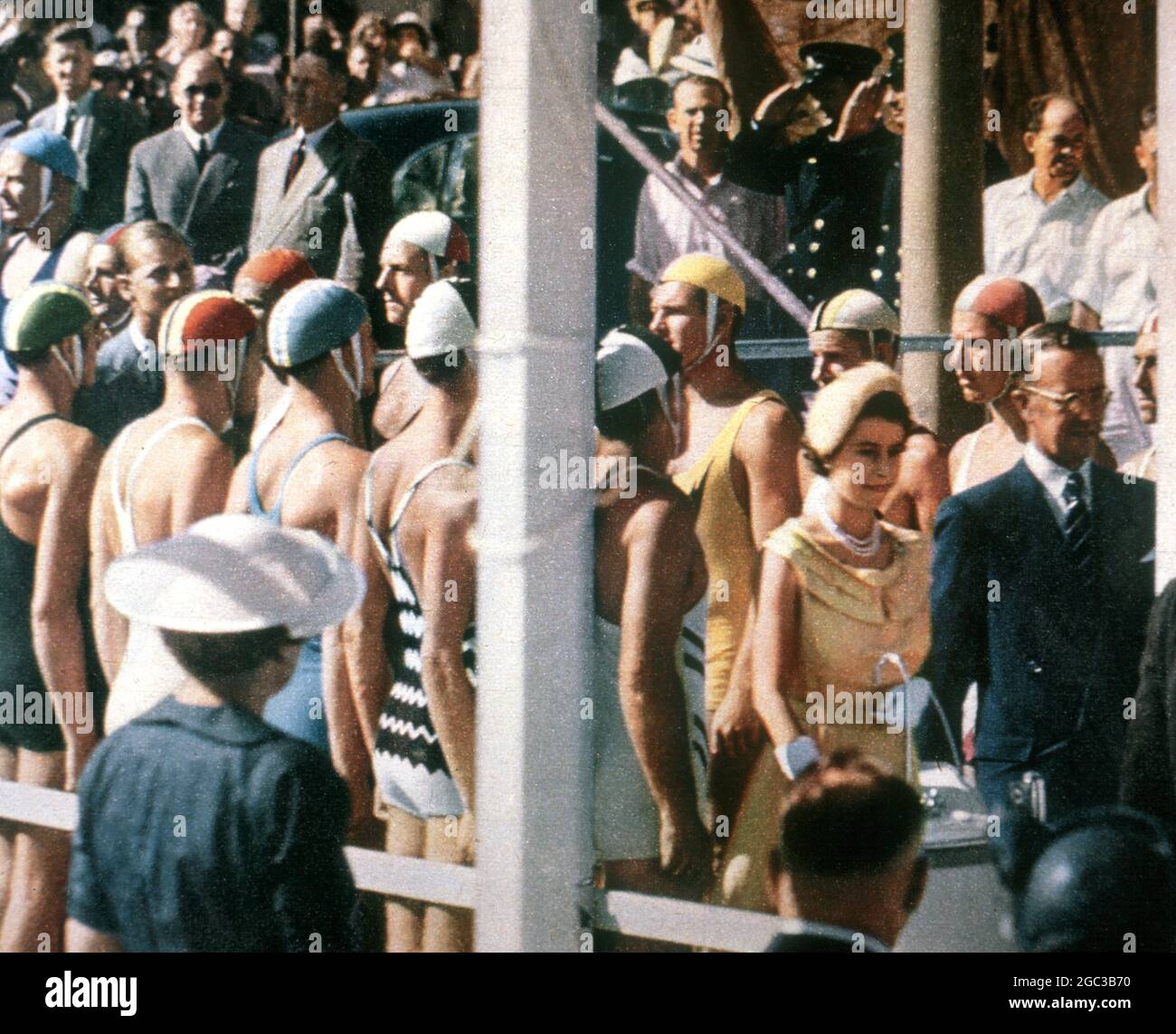 1954 Royal Tour - NSW Bondi Surf Carnaval, Australie Banque D'Images