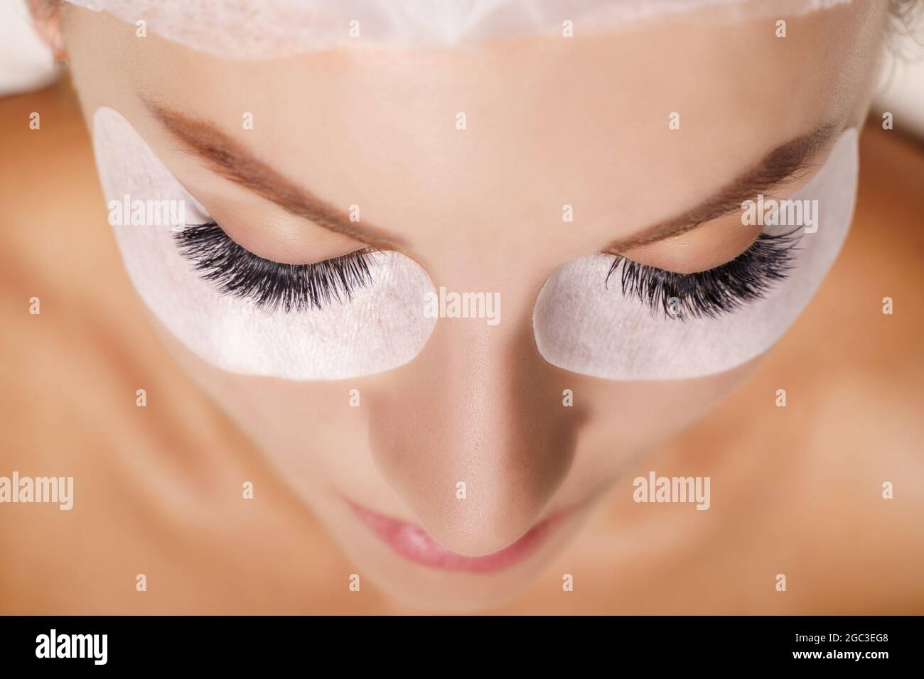 Procédure d'extension de cils. Woman Eye de longs cils. Close up, selective  focus Photo Stock - Alamy