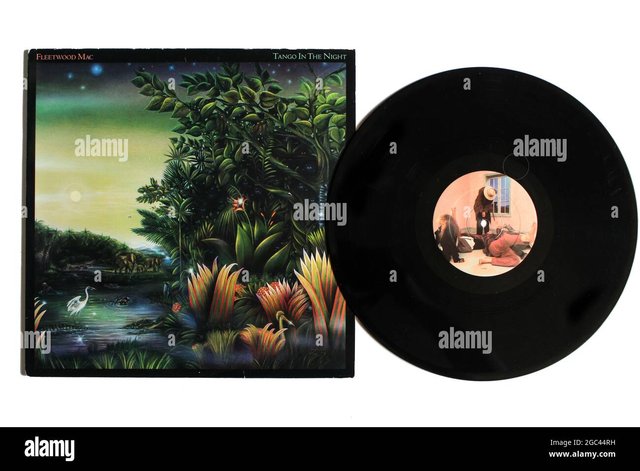 Rock et soft rock groupe, Fleetwood Mac album musique sur vinyle disque LP. Intitulé: Tango dans la couverture de l'album de nuit Banque D'Images