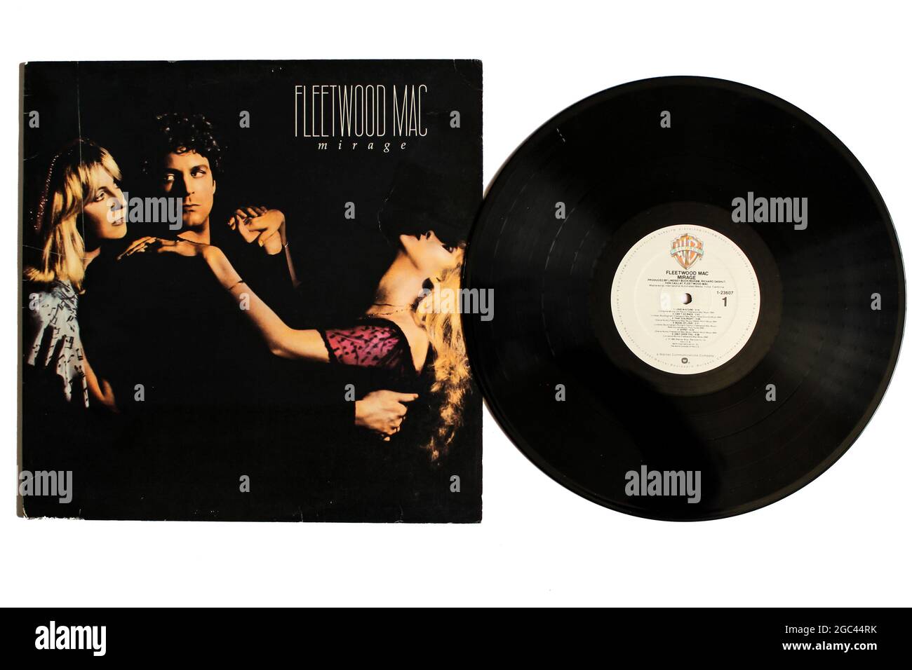 Rock et soft rock groupe, Fleetwood Mac album musique sur vinyle disque LP. Intitulé : couverture de l'album Mirage Banque D'Images