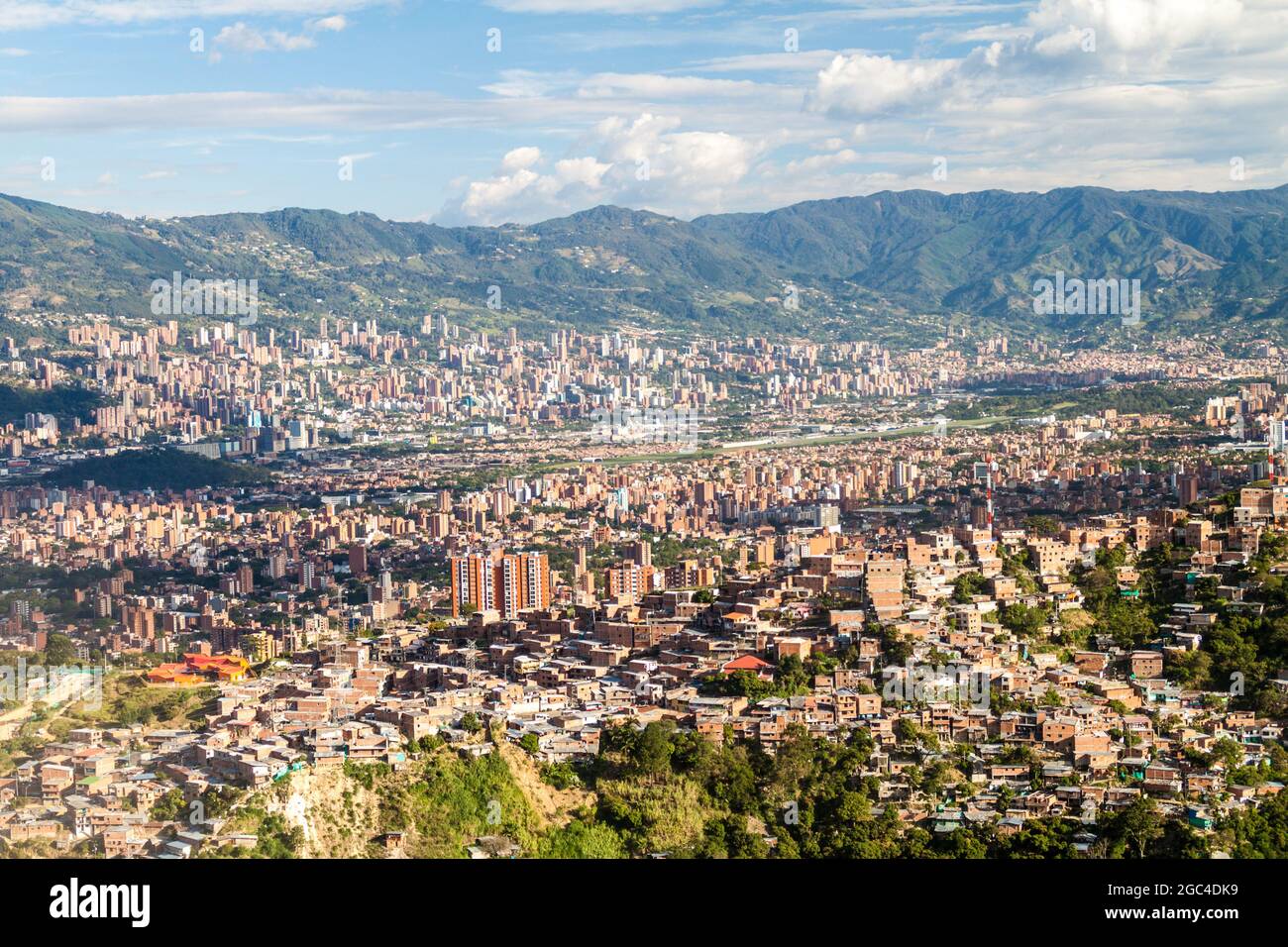 Vue aérienne de Medellin, Colombie Banque D'Images