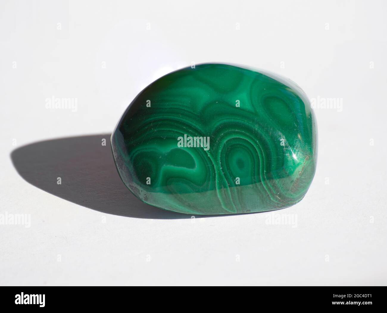 Pierre tumée de malachite - pierre naturelle Banque D'Images