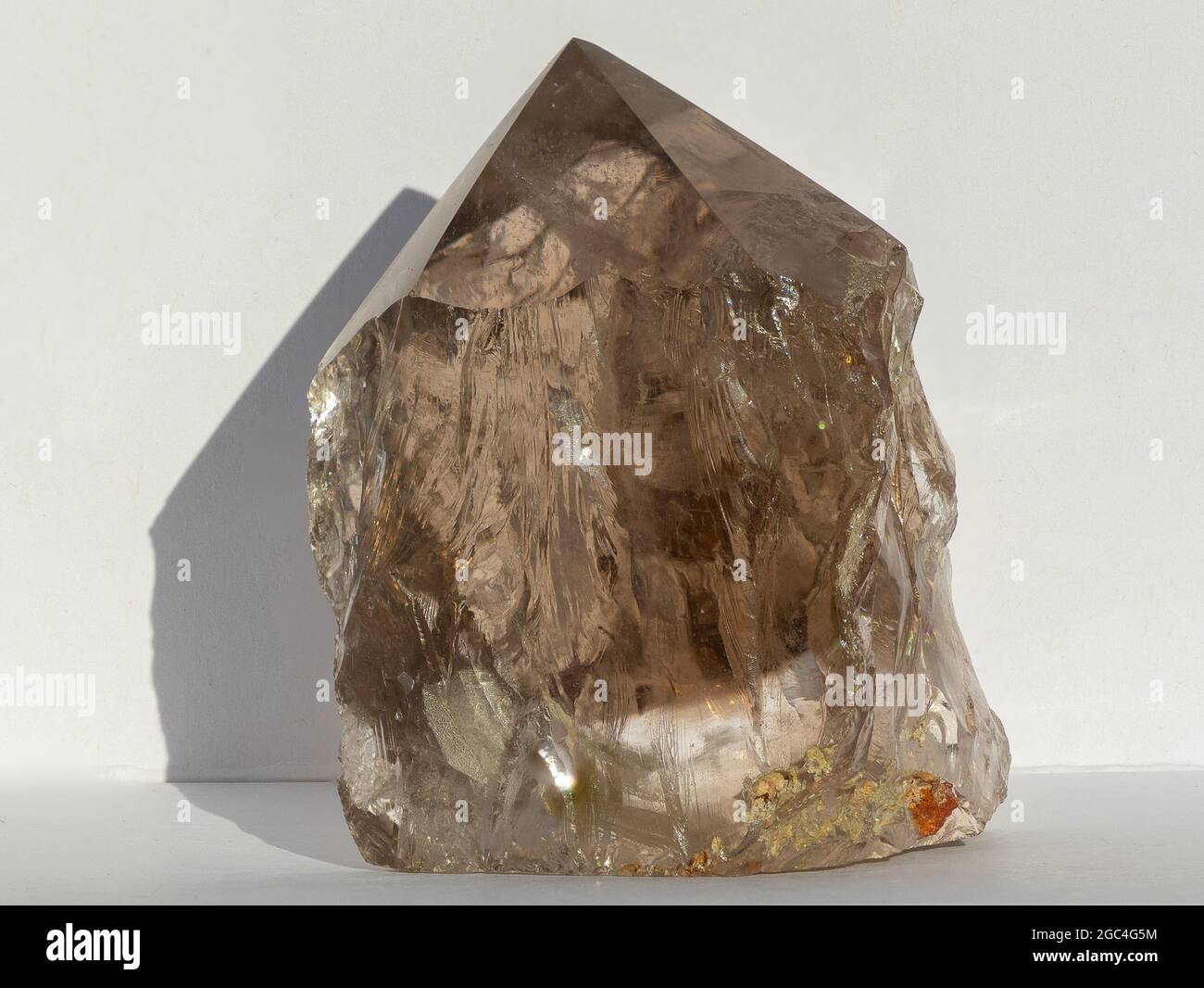 Point de quartz fumé - pierre naturelle Banque D'Images