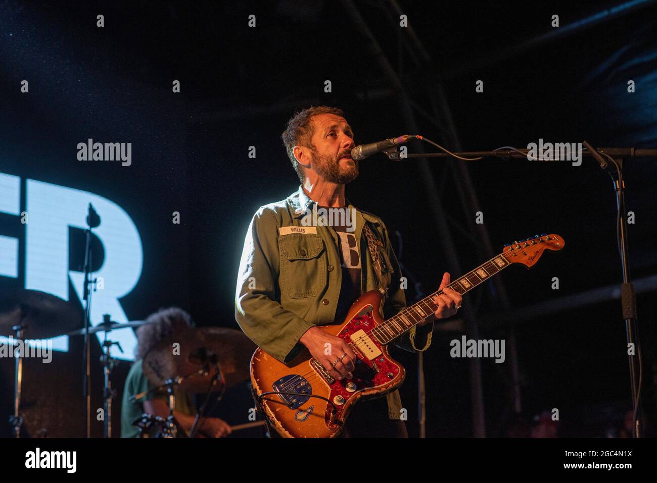 Newport, Royaume-Uni. 06e août 2021. Feeder Band, Tredegar Park, Newport, 6/8/21: Feeder perform at Tredegar Park, le premier concert au pays de Galles depuis que les restrictions ont été levées sur le coronavirus pic Credit Andrew Dowling Photographie crédit: Andrew Dowling/Alamy Live News Banque D'Images