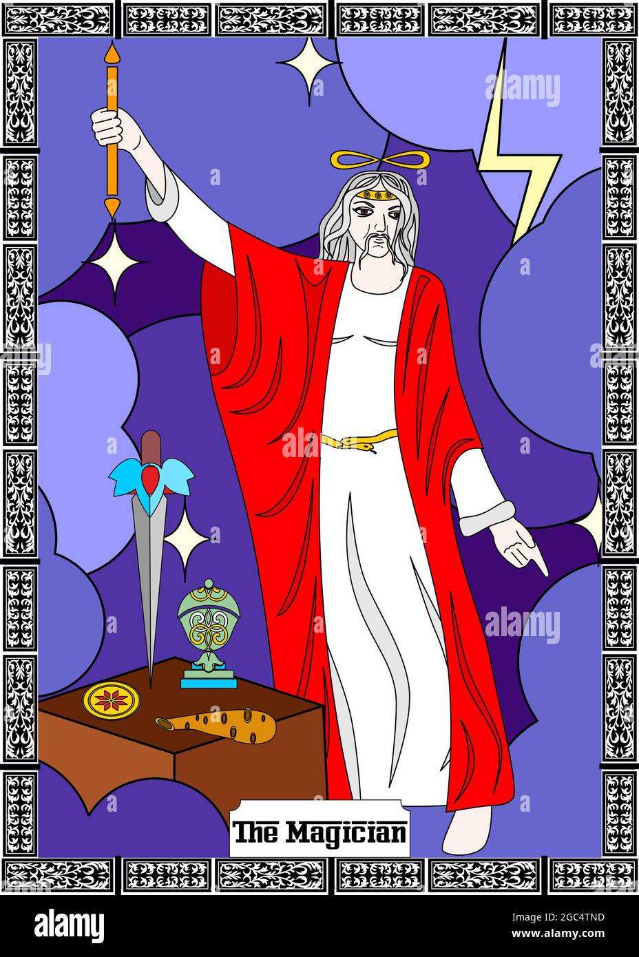 Carte de Tarot magitian Illustration de Vecteur