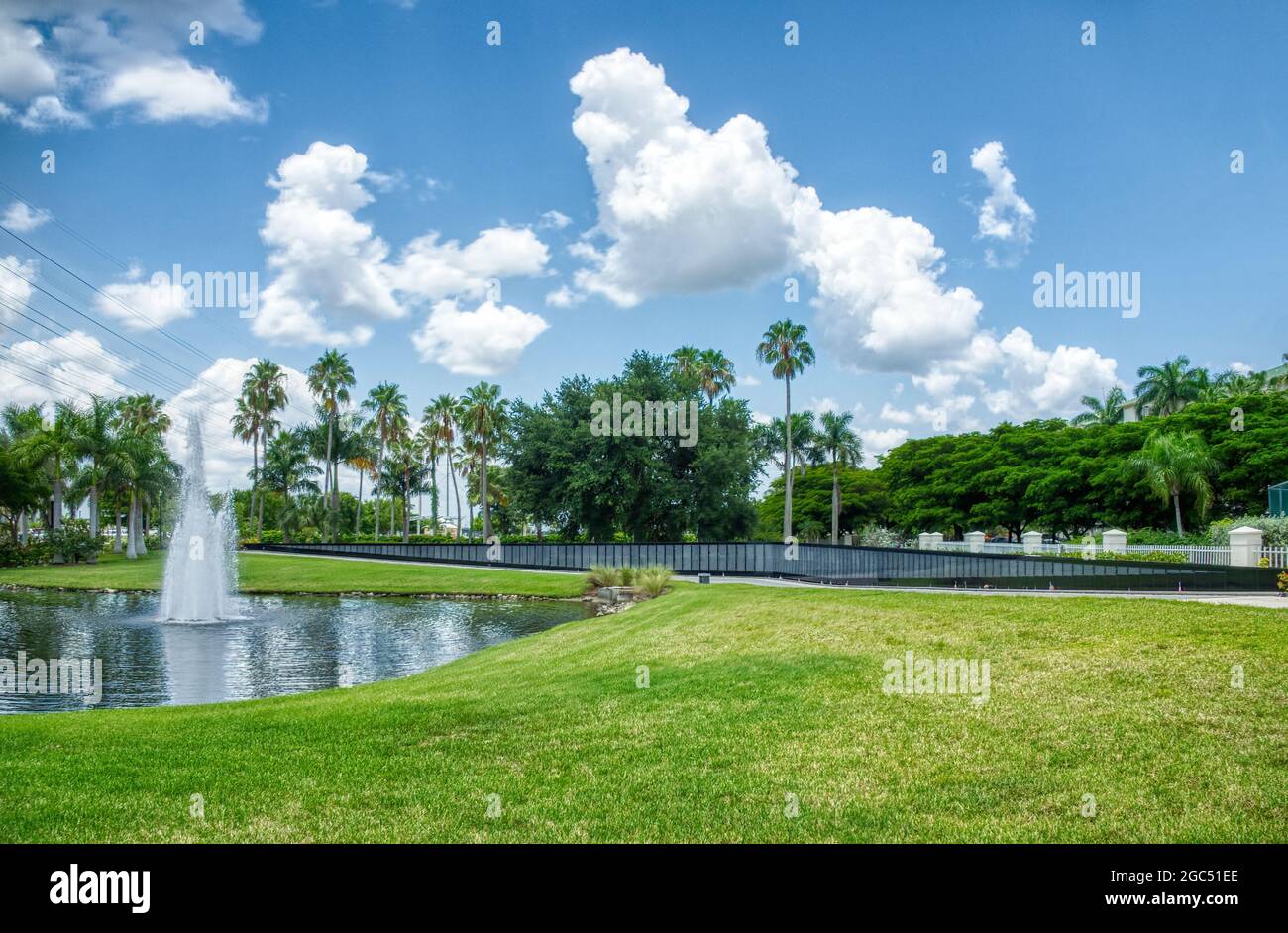 Le mur du Vietnam du sud-ouest de la Floride à Punta Gorda Floride États-Unis Banque D'Images