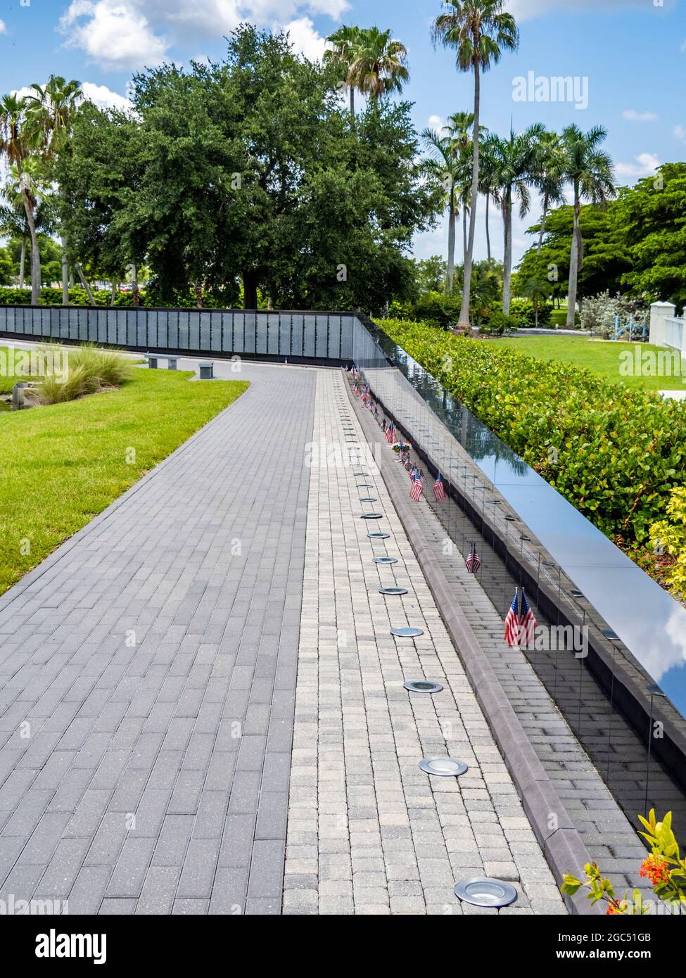 Le mur du Vietnam du sud-ouest de la Floride à Punta Gorda Floride États-Unis Banque D'Images