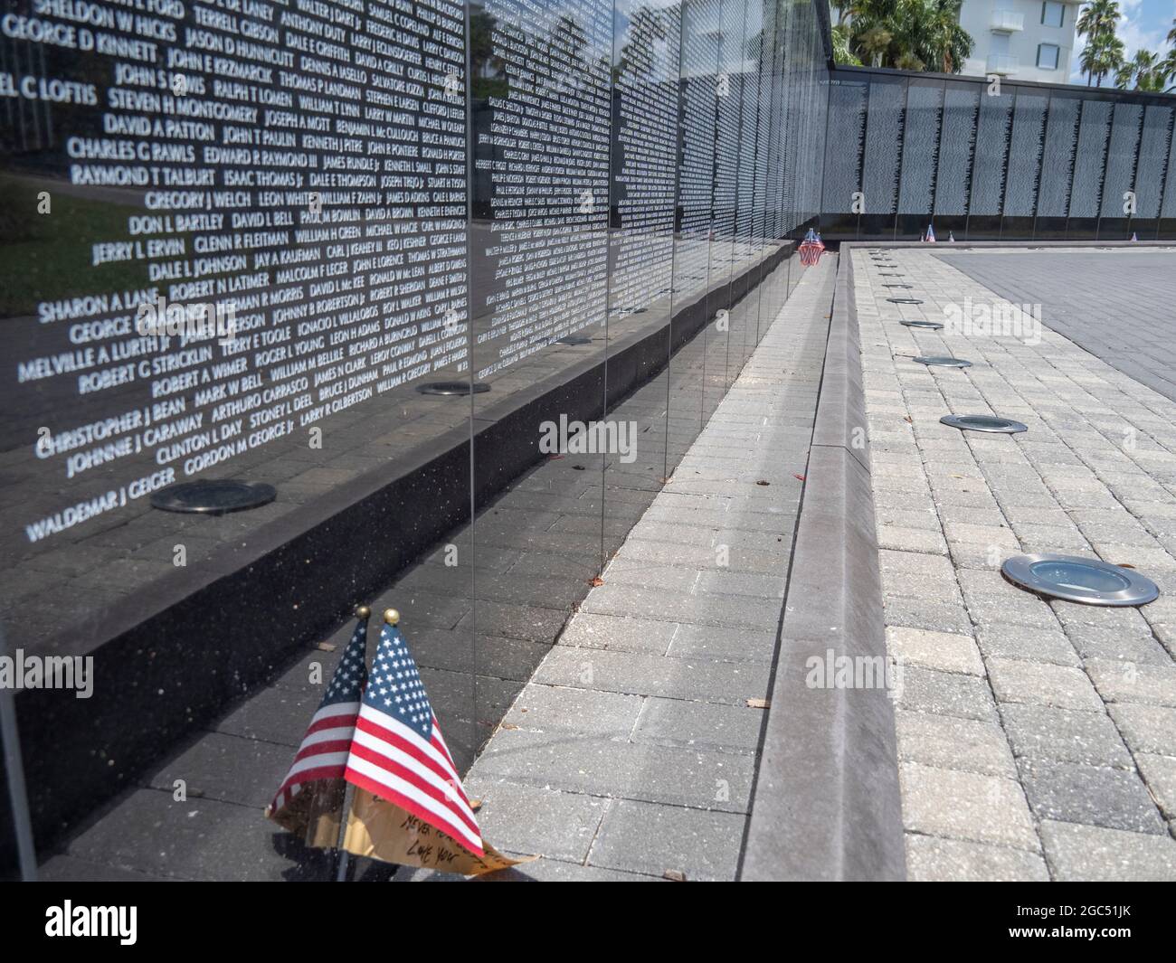 Le mur du Vietnam du sud-ouest de la Floride à Punta Gorda Floride États-Unis Banque D'Images