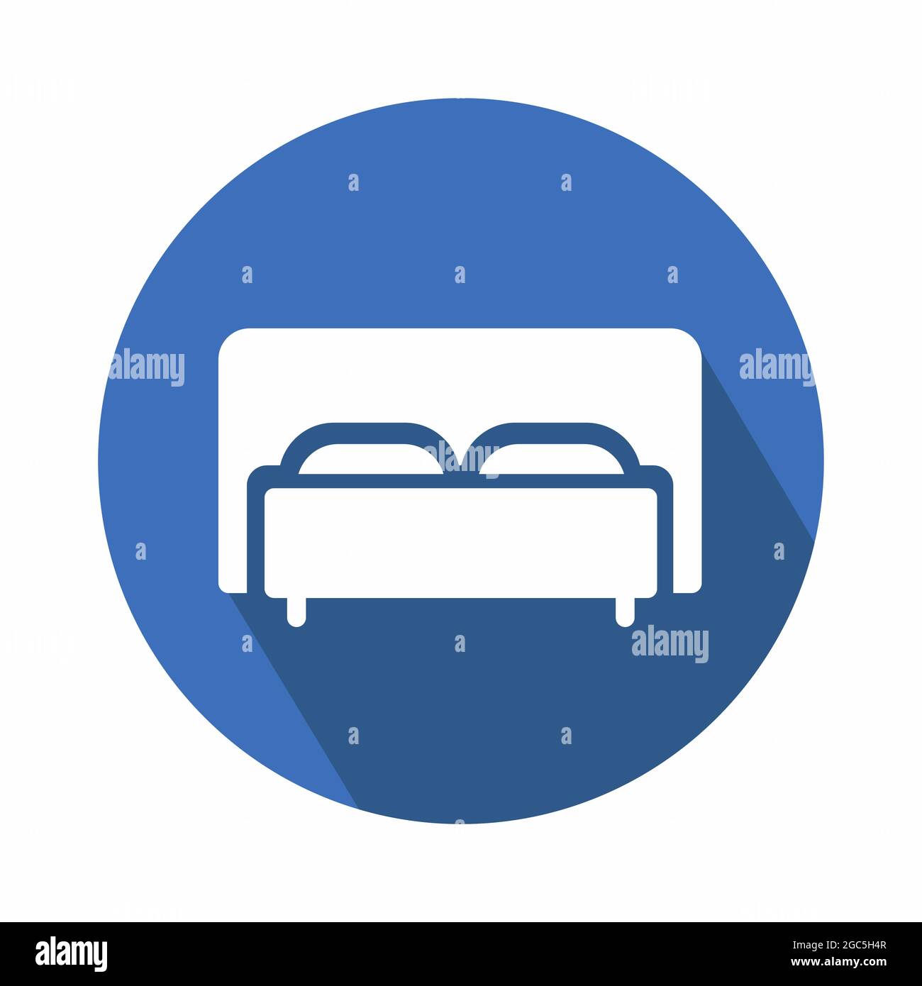 Motif vectoriel de lit - style plat - illustration simple. Contour modifiable. Modèle de conception vector.Outline style design.Illustration graphique vectorielle Illustration de Vecteur