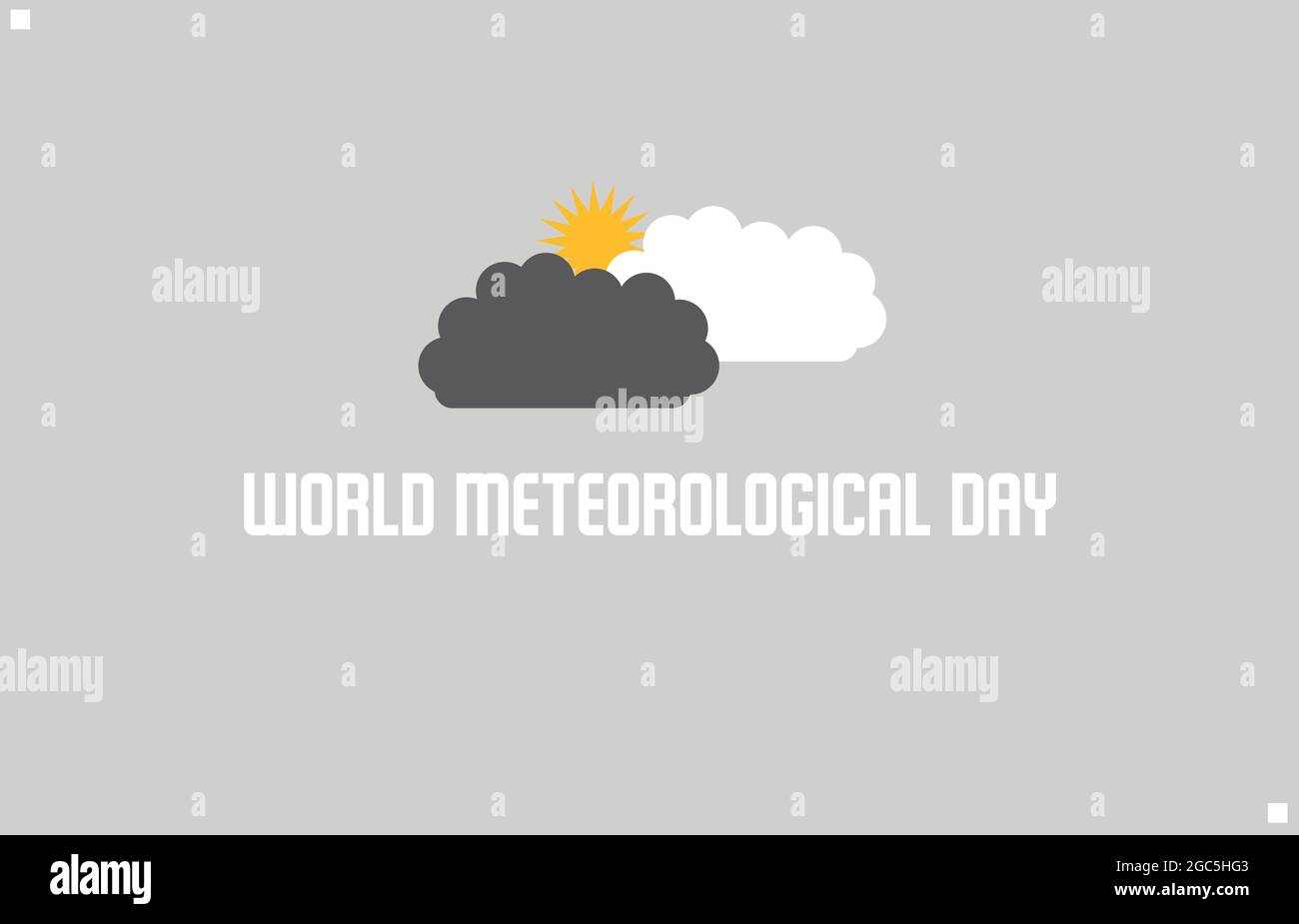 Modèle de vecteur de la Journée météorologique mondiale Illustration de Vecteur
