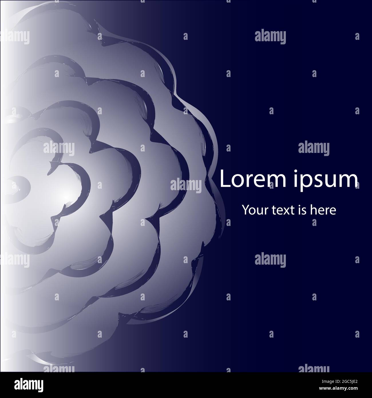 Motif fleuri abstrait. Illustration vectorielle isolée sur fond blanc. Design pour carte, invitation, poster, adv Illustration de Vecteur