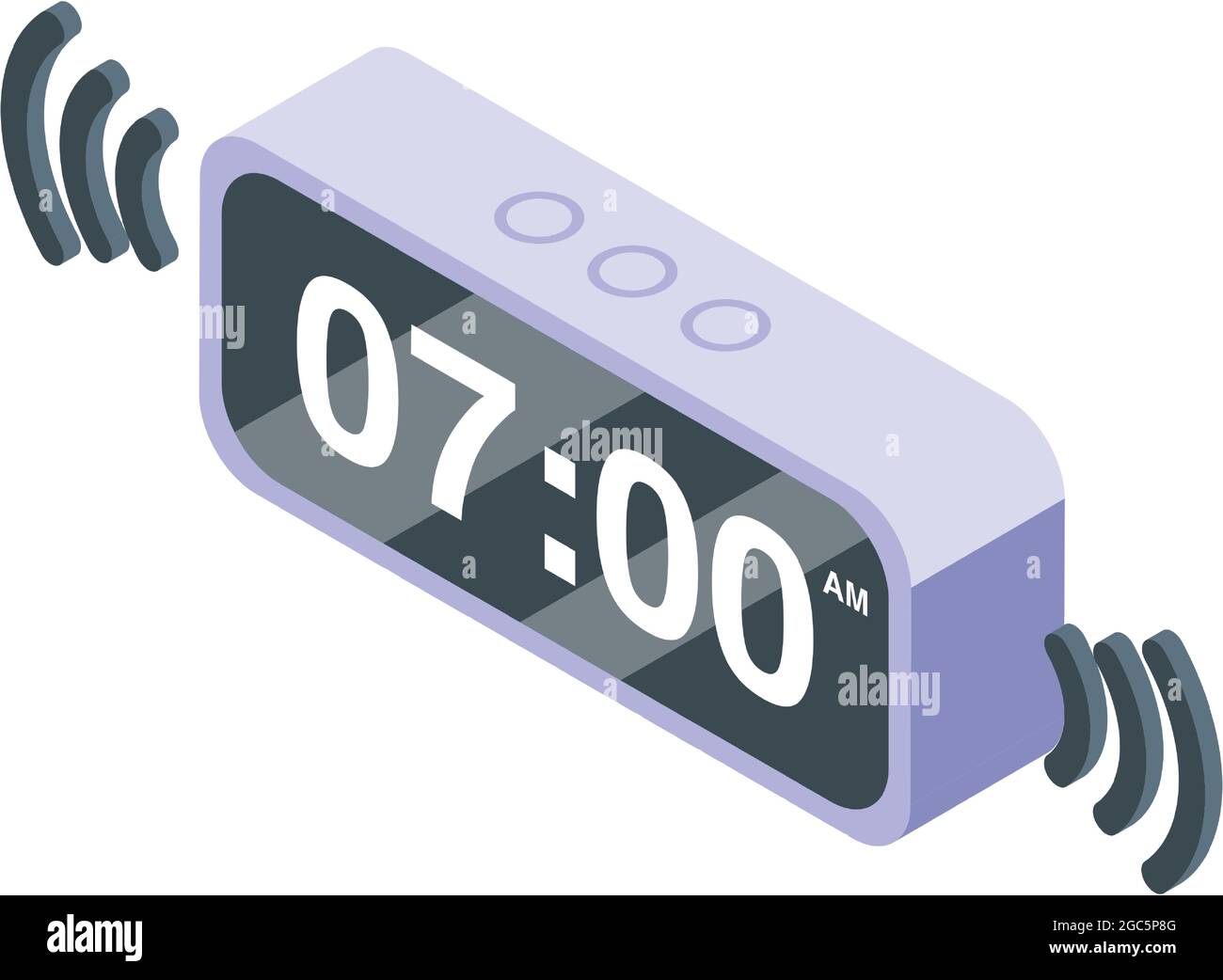 Icône de réveil numérique, vecteur isométrique. Chronomètre. Compte à rebours Illustration de Vecteur