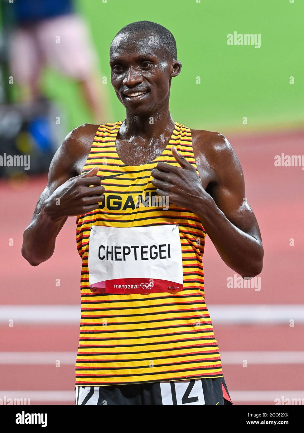 Tokyo, Japon. 06e août 2021. Médaille d'or de CHEPTEGEI Joshua (UGA) lors des Jeux Olympiques Tokyo 2020, finale de 5000m des hommes d'athlétisme le 6 août 2021 au stade olympique de Tokyo, Japon - photo Andy Astfalck / Orange Pictures / DPPI crédit: Agence photo indépendante/Alay Live News Banque D'Images