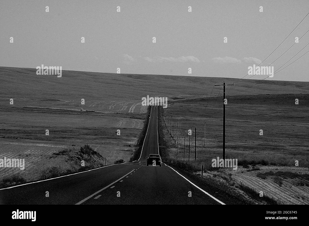 RITZVILLE - WASHTUCA ROUTE 26/261 /WASHINGTON / 02 septembre 2019 / American 27 Highw ay 26 et 261 route entre washtucna dans les États de washington . (Photo. Francis Dean/Deanimages) Banque D'Images