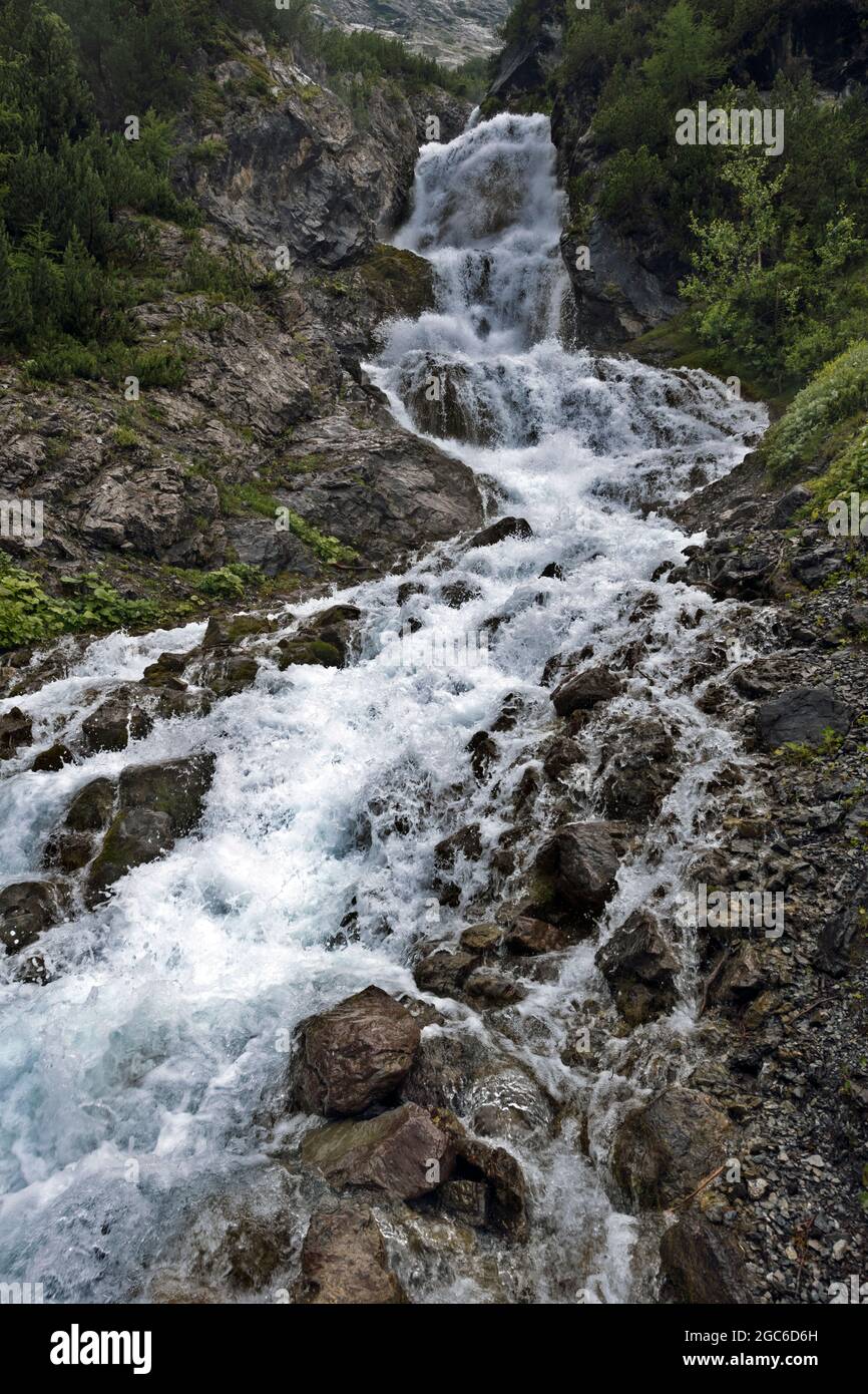 Cascade, Tyrol du Sud, Italie Banque D'Images