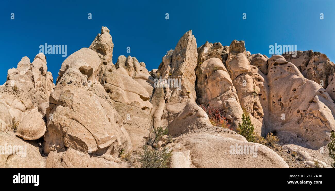 Formations de grès érodées par le vent dans Needle Range, Hamlin Valley Road alias Modena Canyon Road, Indian Peak Range, Great Basin Desert, près de Modène, Utah Banque D'Images