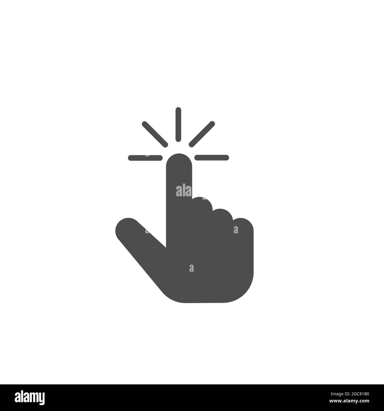 Curseur manuel cliquez sur l'icône de vecteur pour le Web, l'ordinateur et l'application mobile Illustration de Vecteur