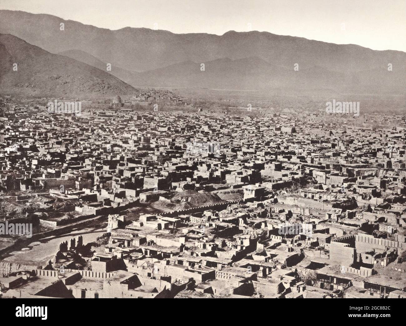 Vieille ville de Kaboul, Afghanistan, 1881 ans, optimisée numériquement Banque D'Images