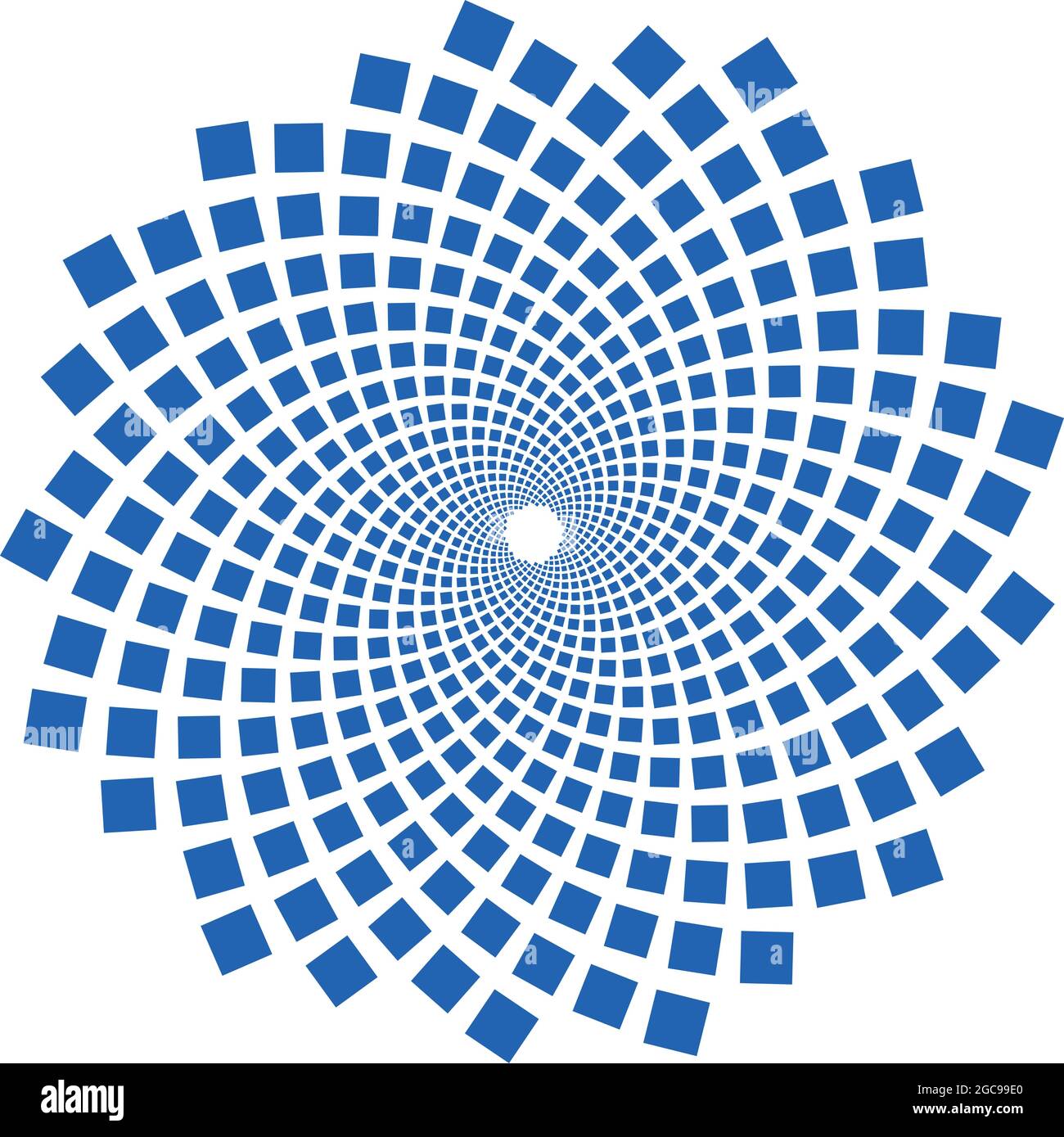 carré répété dans le motif fibonacci Illustration de Vecteur
