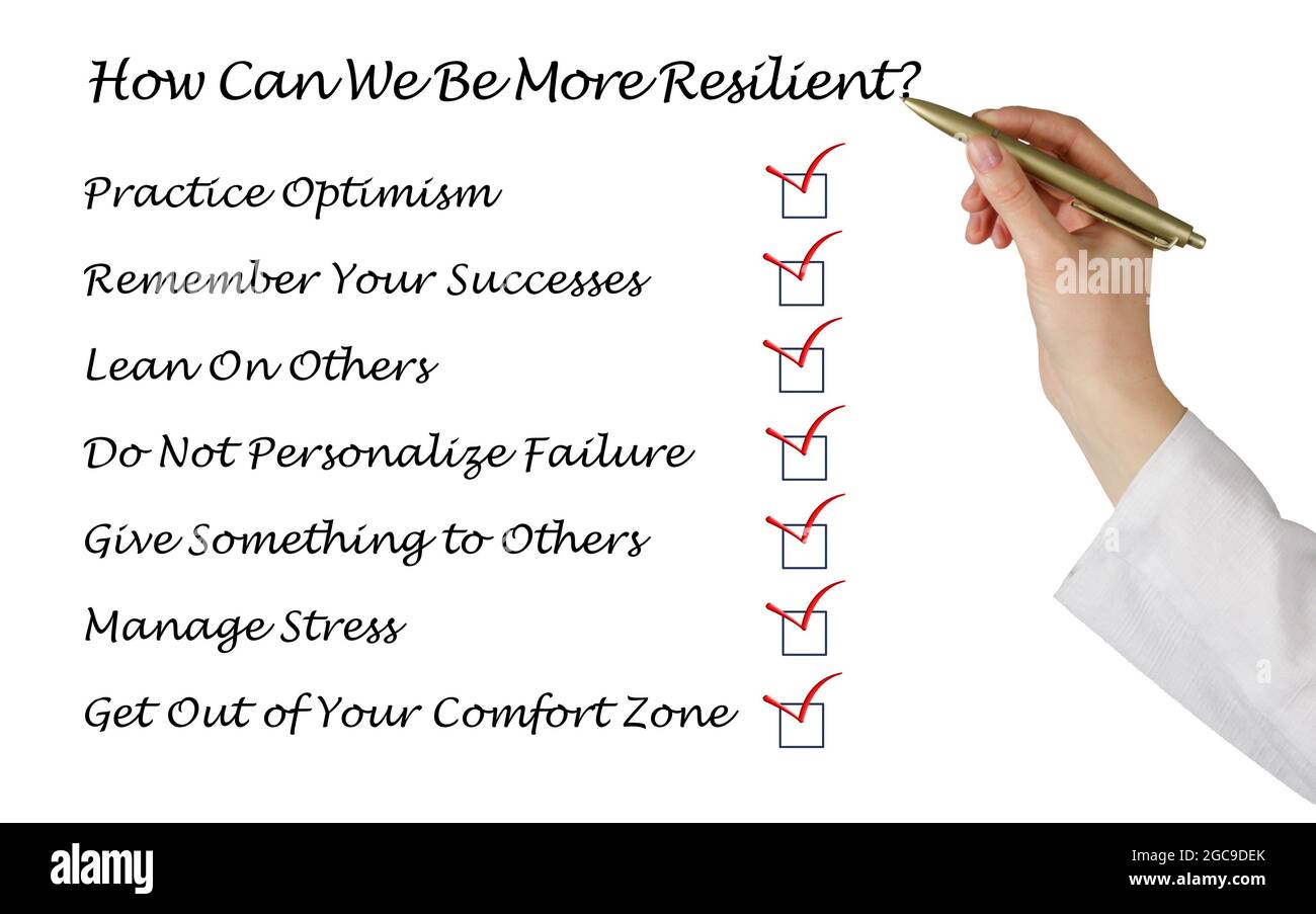 Comment pouvons-nous être plus résilients ? Banque D'Images