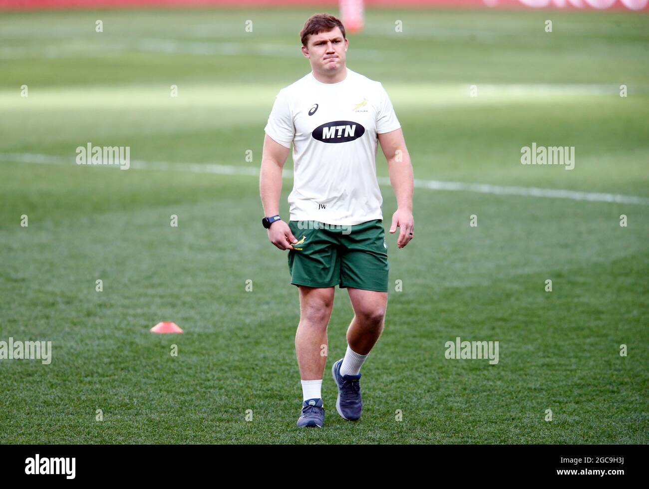 Jasper Wiese en Afrique du Sud pendant la série Lions de Castle Lager, troisième épreuve au stade du Cap, au Cap, en Afrique du Sud. Date de la photo: Samedi 8 août 2021. Banque D'Images